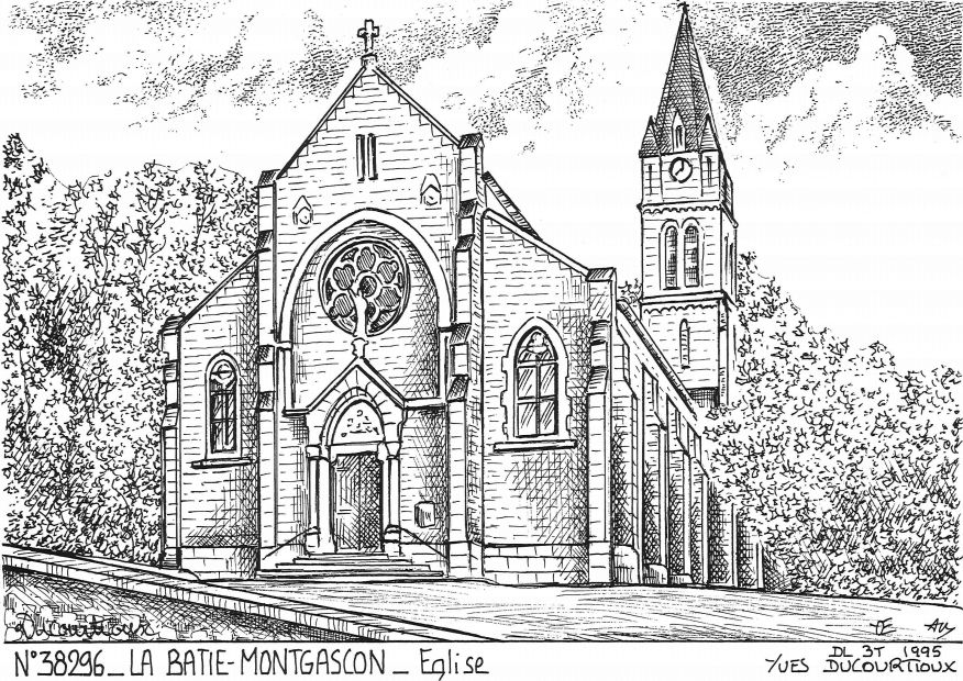 N 38296 - LA BATIE MONTGASCON - église